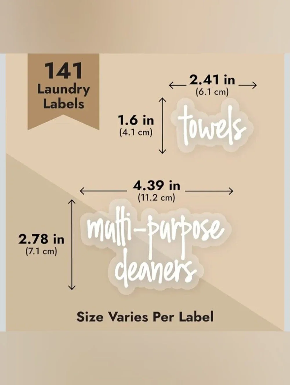 Talented Kitchen 141 Laundry Room Organization Labels NWT